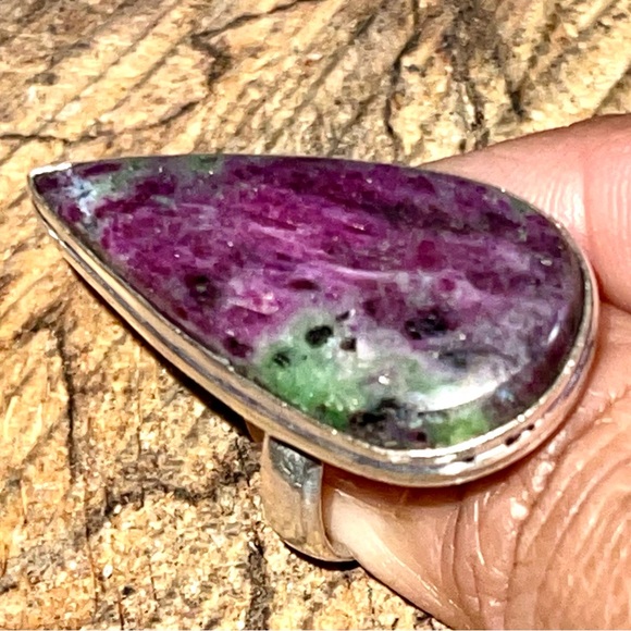 Anyolite Ruby Zoisite Ring Size 9 - Picture 5 of 10